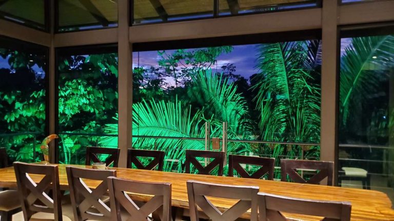 dining area at a private villa in Costa Rica