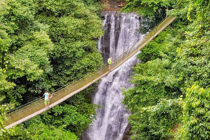 Los Campesinos Reserve waterfall Costa Rica