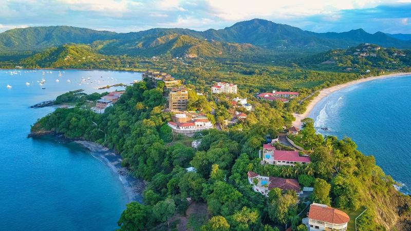 Flamingo beach close to liberia international airport, one of the best beach towns on the Pacific side of Costa Rica