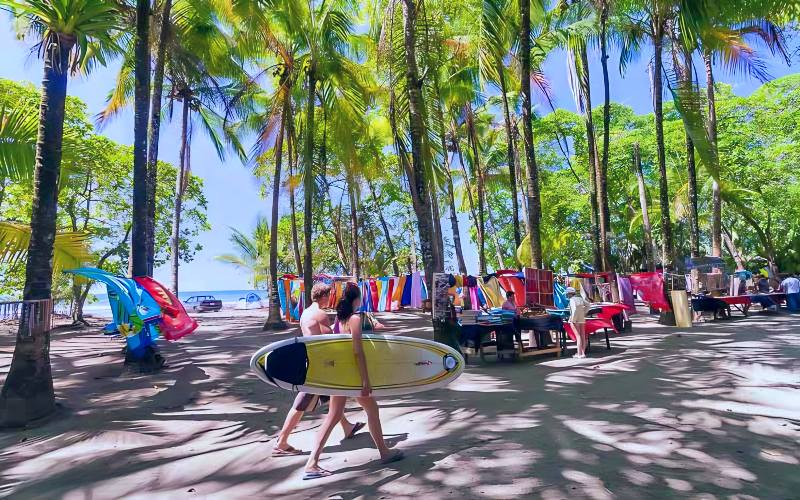 Dominical, one of many popular vacation destination Beach towns Costa Rica