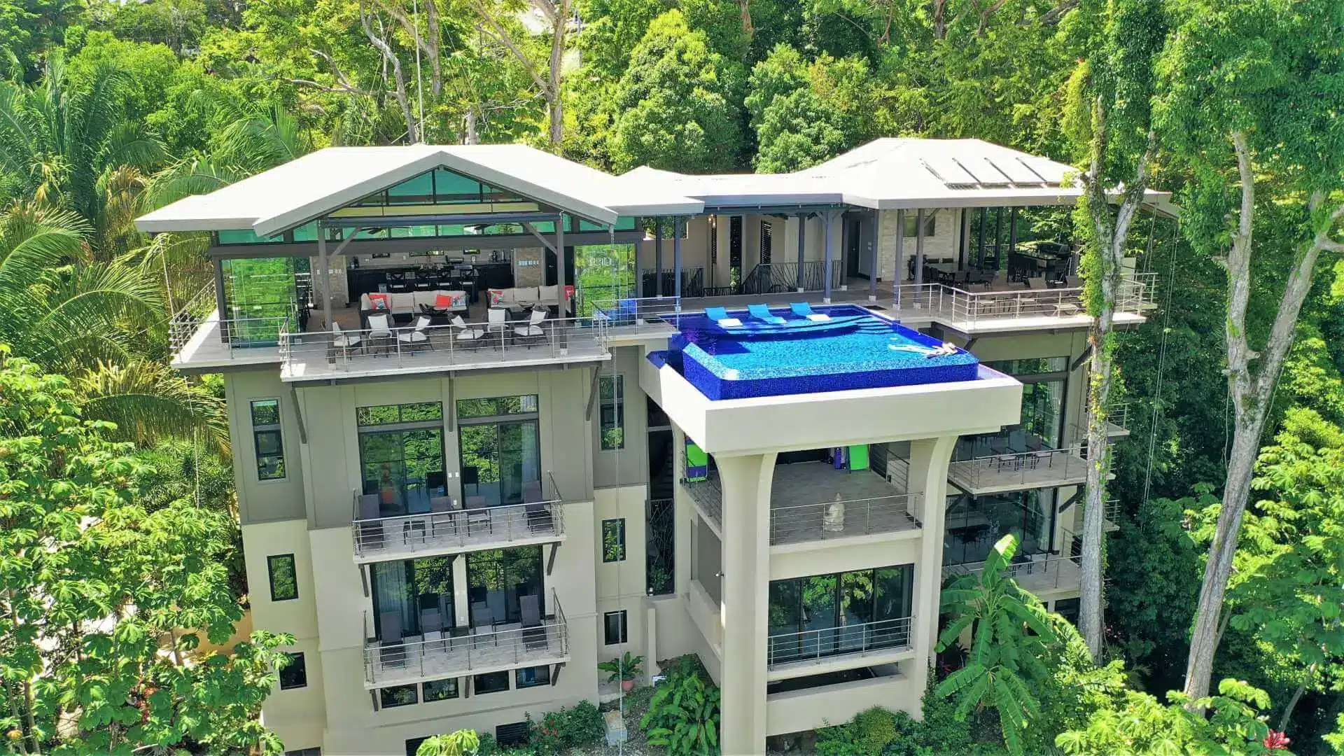 Costa Rica villa with chef at Vista Hermosa Estate, an all-inclusive villa with an infinity pool surrounded by lush tropical rainforest